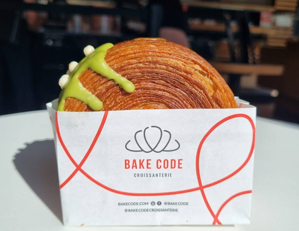 Baked Code Croissant, Round Croissant, Matcha and Yuzu, Best croissant