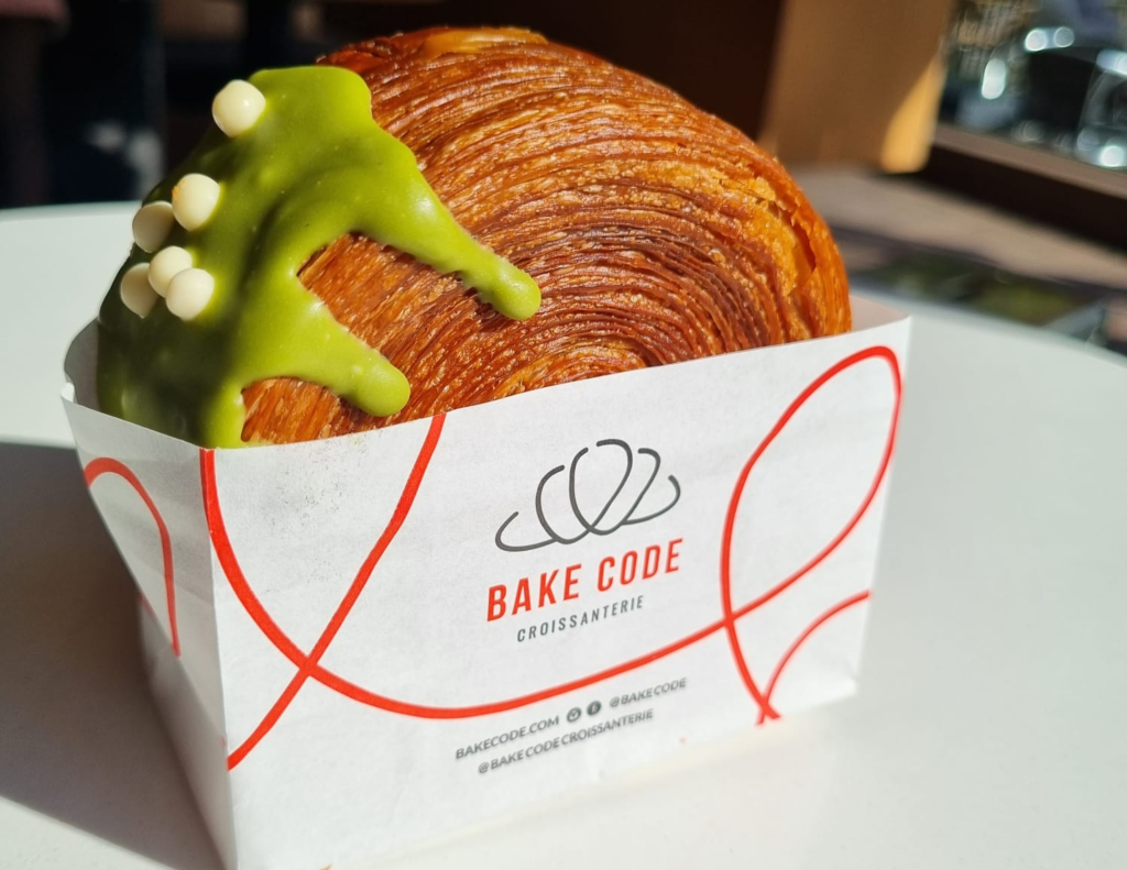 Baked Code Croissant, Round Croissant, Matcha and Yuzu, Best croissant